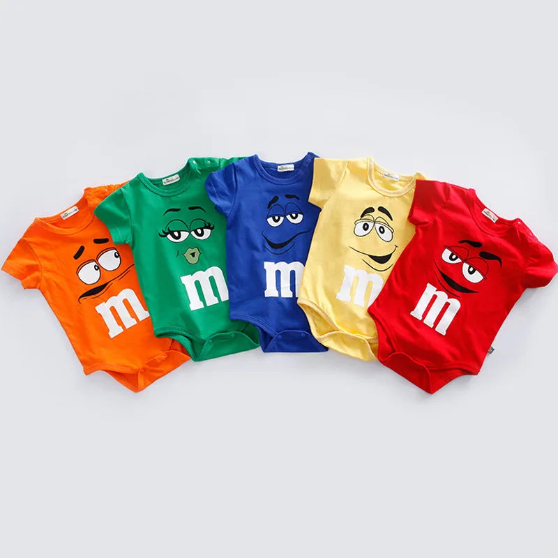 Wonderful Cotton 3-24M Short Sleeve Colorful Onesies