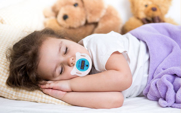 Baby pacifier digital thermometer