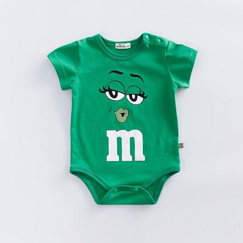 Wonderful Cotton 3-24M Short Sleeve Colorful Onesies